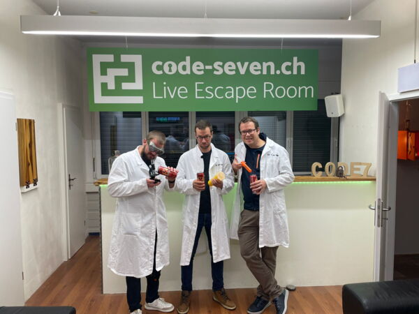 Die Gruppe Göpf Ex hat den Live Escape Room erfolgreich geschafft