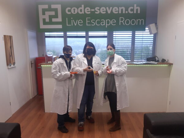 Die Gruppe Frauenpower hat den Live Escape Room erfolgreich geschafft