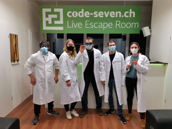 Die Gruppe Chällerchind hat den Live Escape Room erfolgreich geschafft